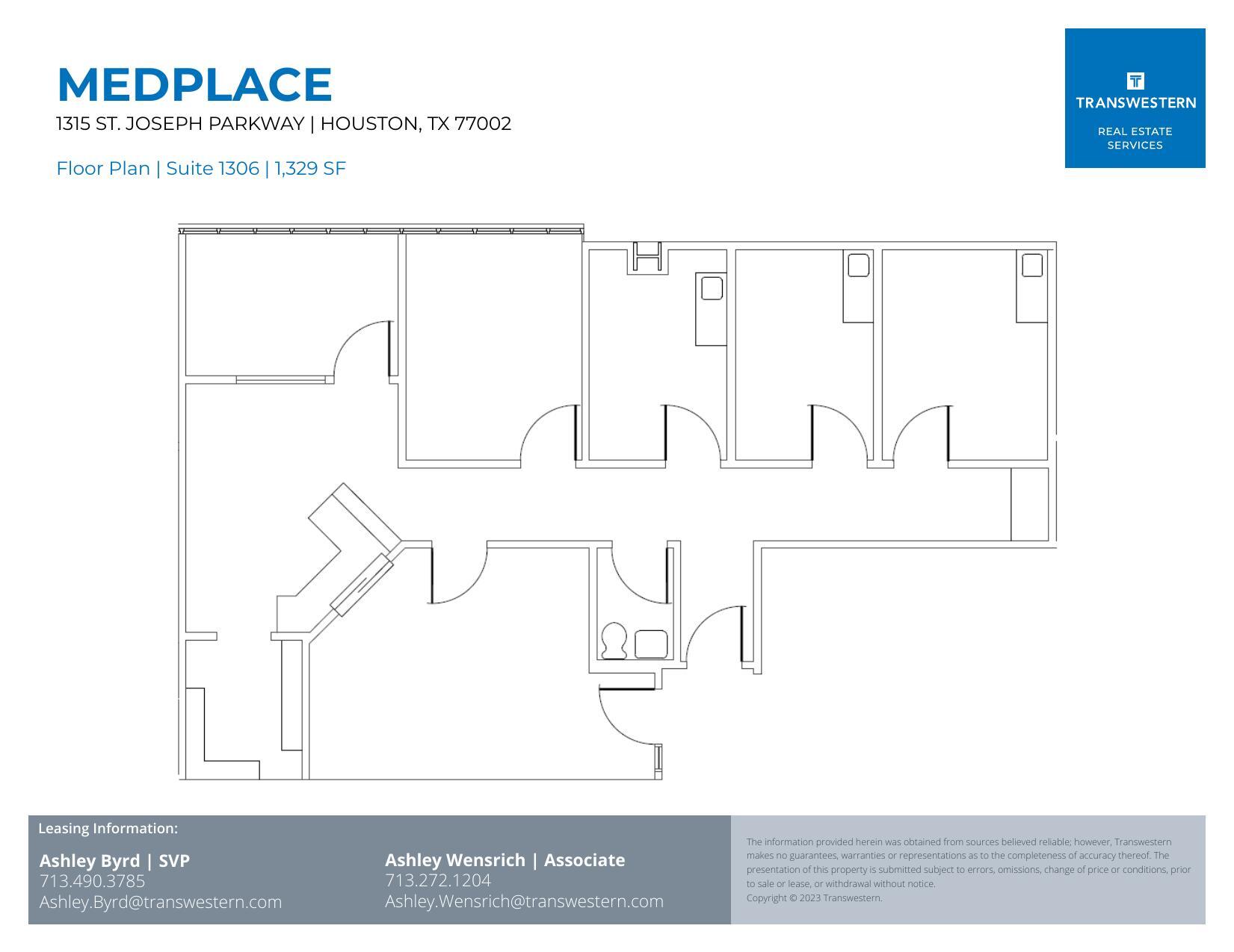 1315 St Joseph Pky, Houston, TX for lease Floor Plan- Image 1 of 1