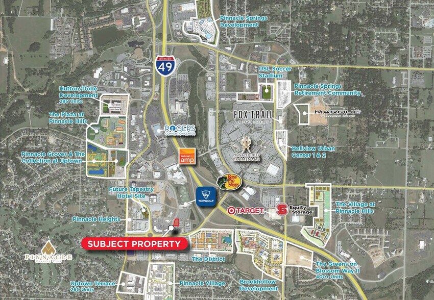 S JB Hunt Dr, Rogers, AR for lease - Aerial - Image 2 of 2