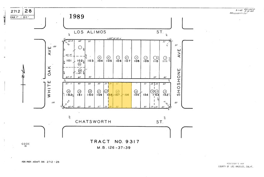 17629 Chatsworth St, Granada Hills, CA for lease - Plat Map - Image 2 of 2