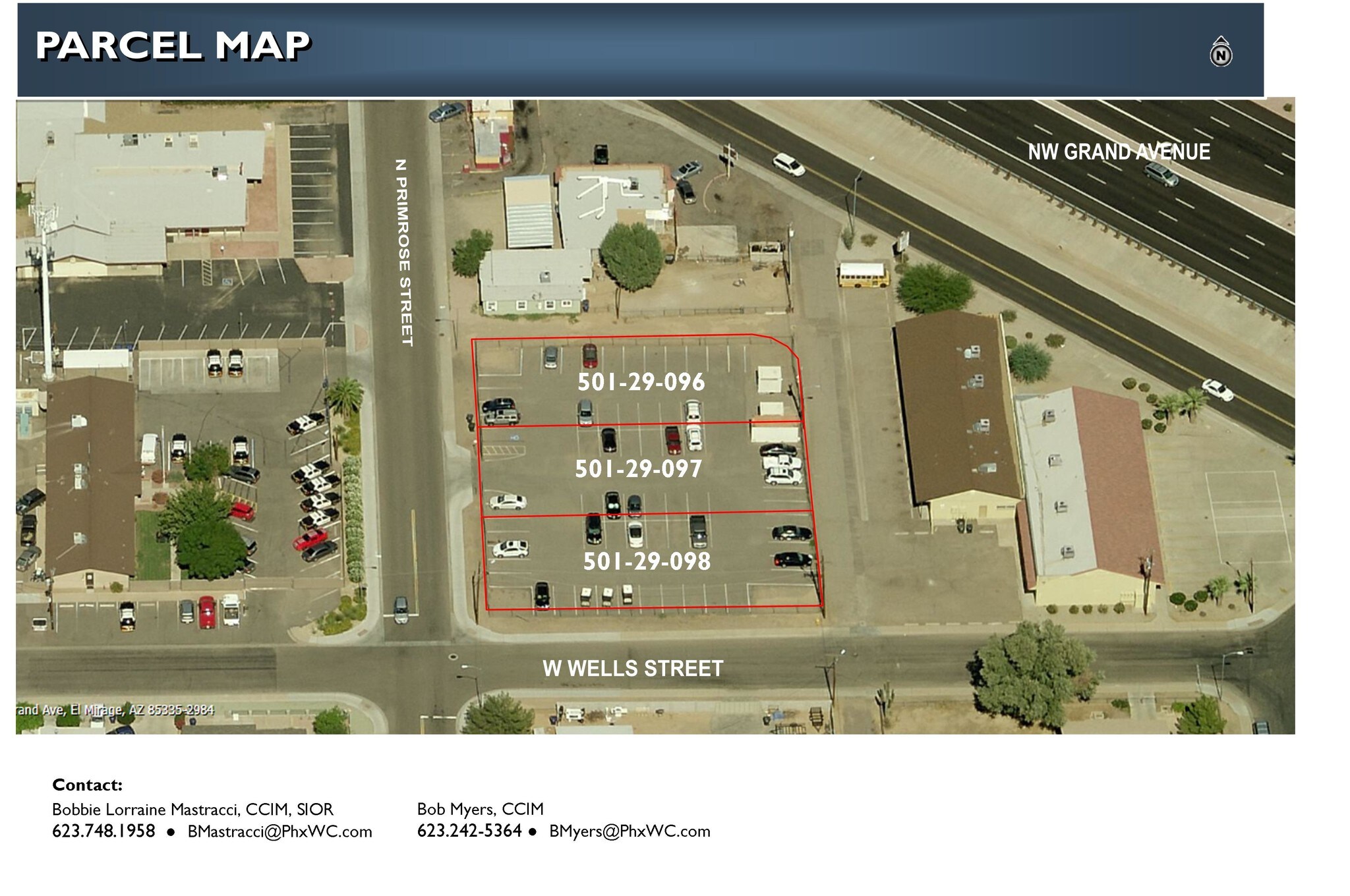 14401 14405 14407 North Primrose St, El Mirage, AZ for sale Aerial- Image 1 of 1