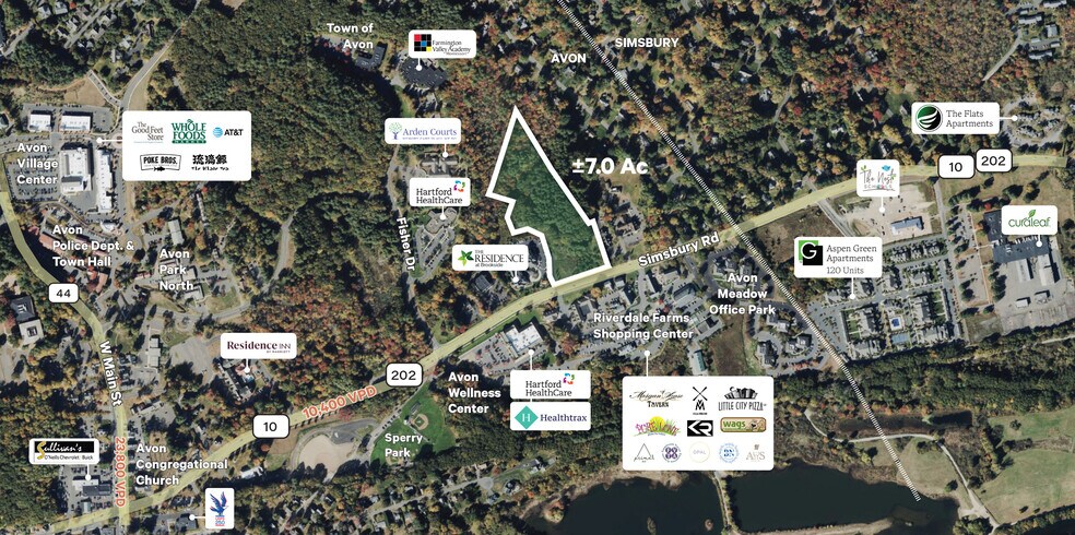 121 Simsbury Rd, Avon, CT for sale - Aerial - Image 2 of 2