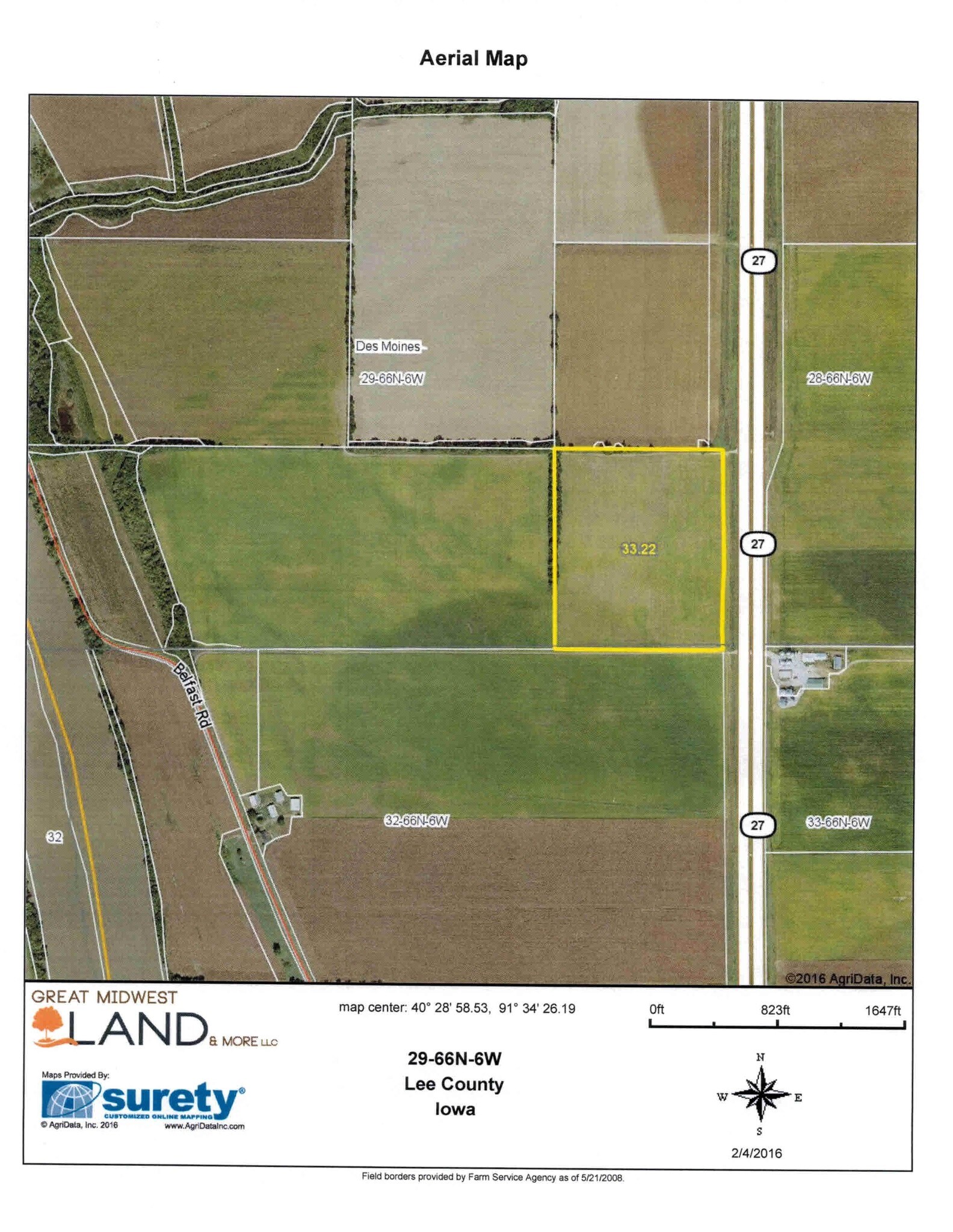34 Acres In Lee County Iowa, Argyle, IA for sale Building Photo- Image 1 of 1