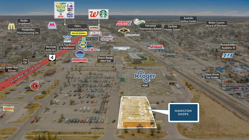 1476-1496 S Erie Hwy, Hamilton, OH for sale - Building Photo - Image 2 of 5