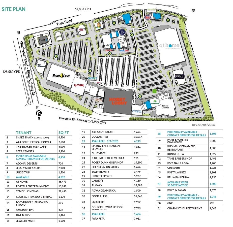 26471 Ynez Rd, Temecula, CA for lease Site Plan- Image 1 of 1