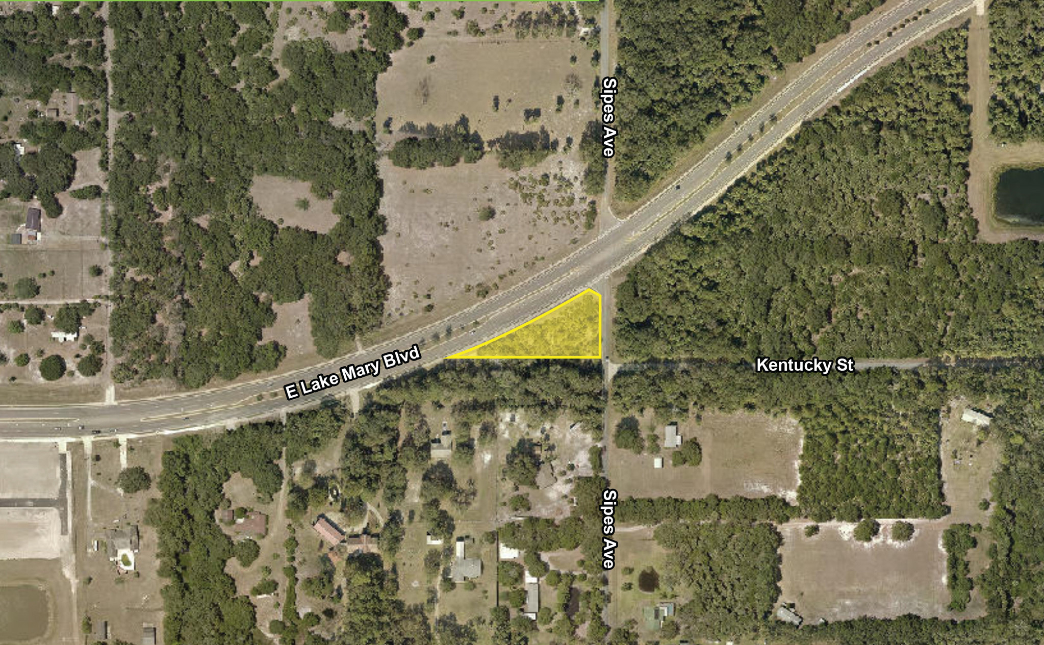 E Lake Mary Blvd & Sipes Ave, Sanford, FL for sale Aerial- Image 1 of 2