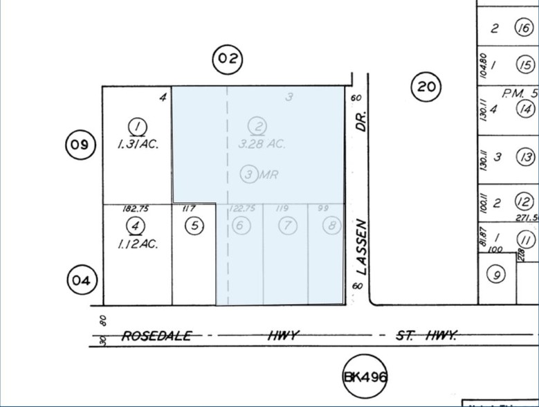 Rosedale Hwy, Bakersfield, CA for sale - Plat Map - Image 3 of 3