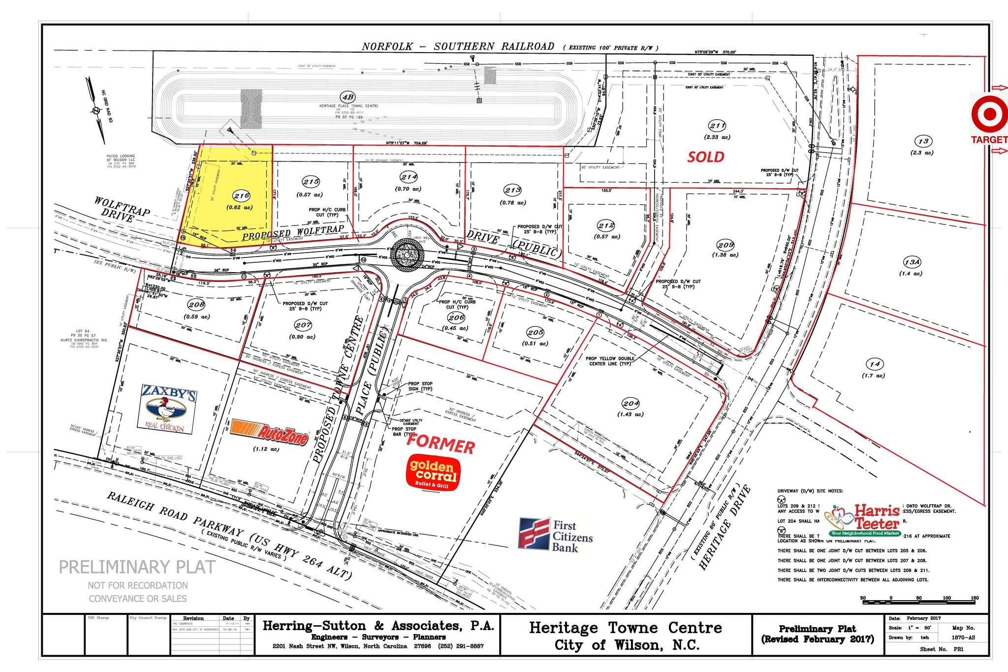 2711 Wolf Trap Dr, Wilson, NC for sale Plat Map- Image 1 of 3