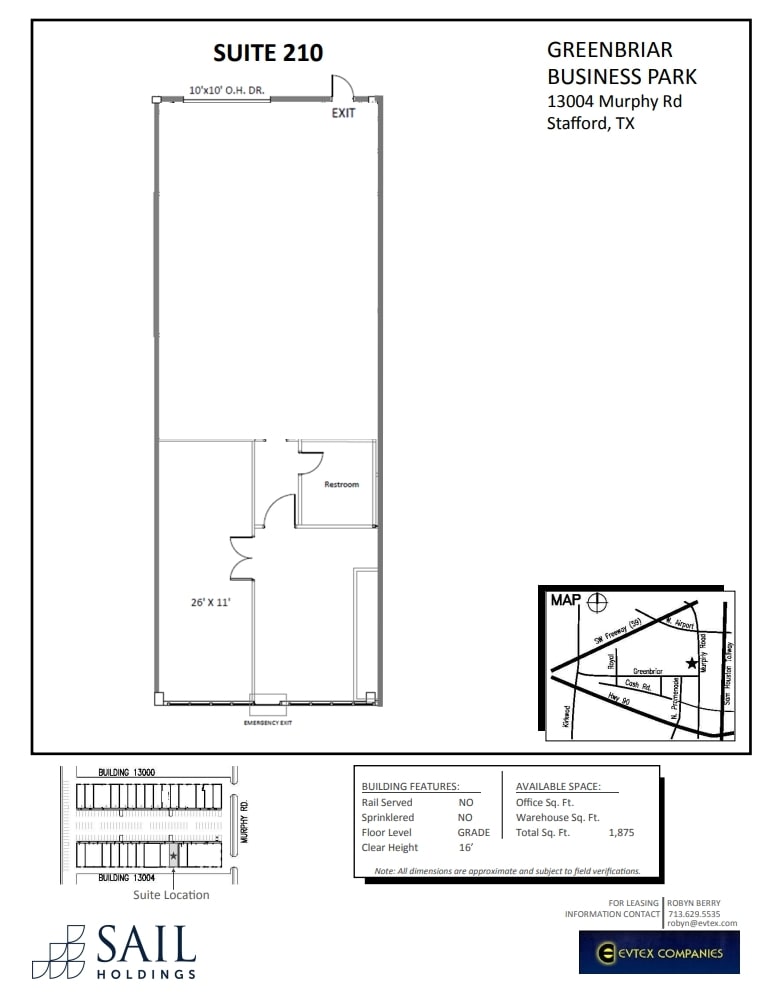 13000 Murphy Rd, Stafford, TX for lease Floor Plan- Image 1 of 1