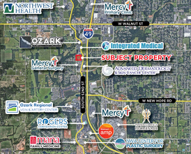 S 52nd St, Rogers, AR - aerial  map view