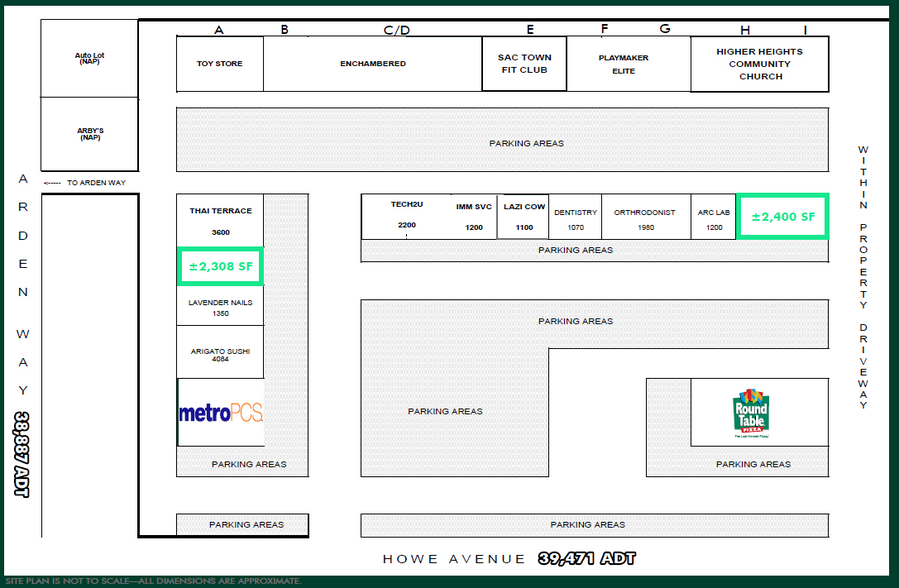 1566-1612 Howe Ave, Sacramento, CA for lease - Site Plan - Image 2 of 6