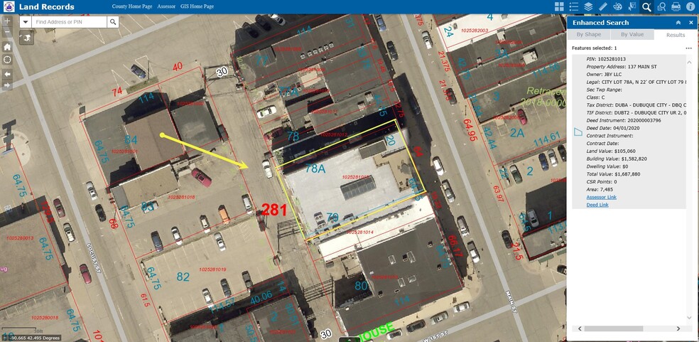 137 Main St, Dubuque, IA for sale - Plat Map - Image 1 of 1