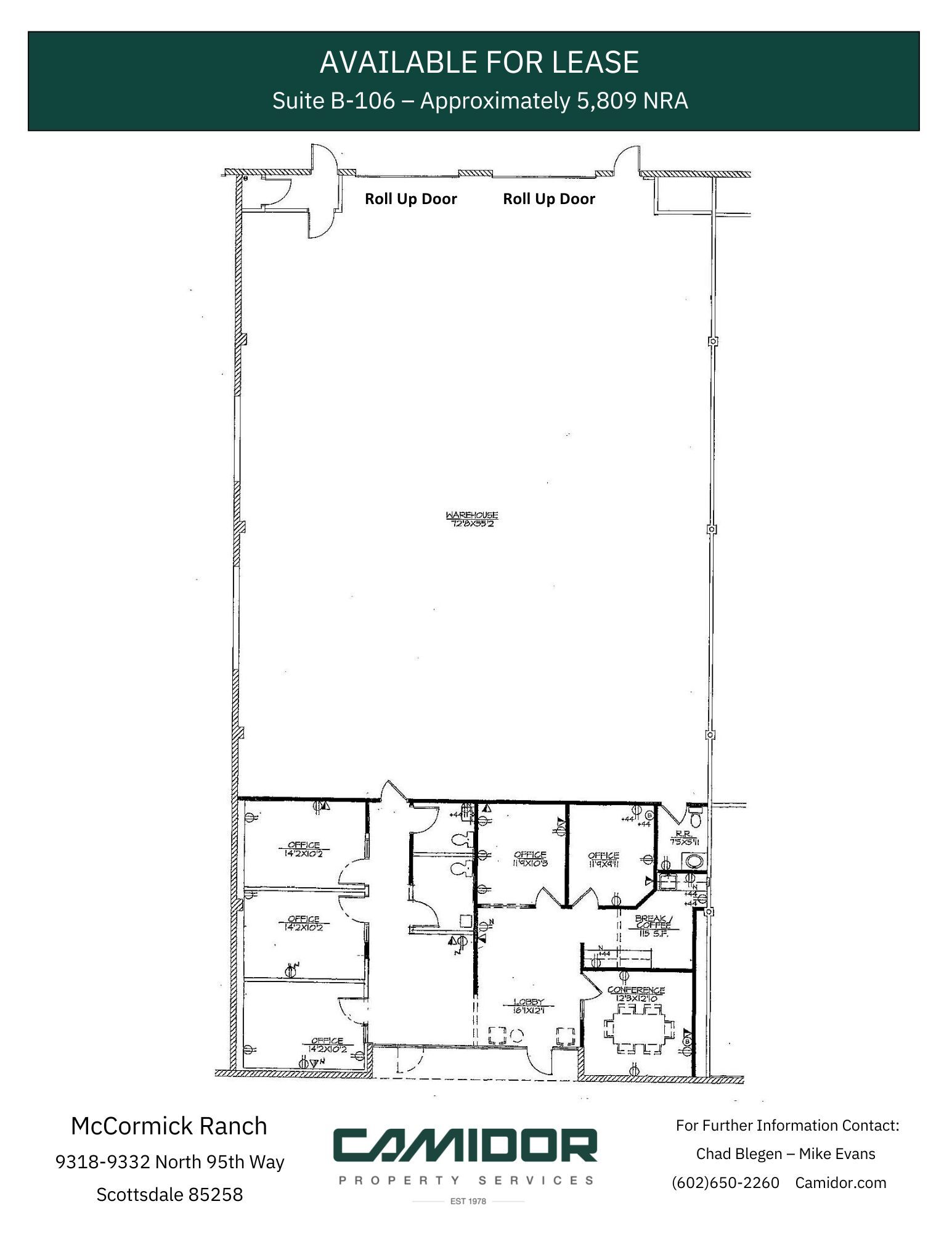 9332 N 95th Way, Scottsdale, AZ for lease Floor Plan- Image 1 of 1