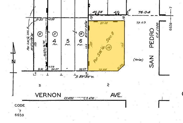 261 E Vernon Ave, Los Angeles, CA for lease - Plat Map - Image 2 of 30