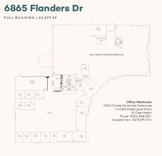 6815 Flanders Dr, San Diego, CA for lease Floor Plan- Image 1 of 1