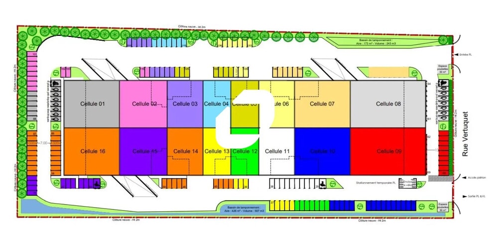 19 Rue Du Vertuquet, Neuville-en-Ferrain for lease - Site Plan - Image 3 of 5