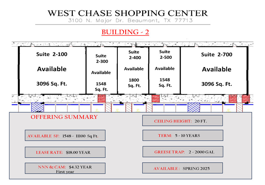 3100 N. Major Drive, Beaumont, TX for lease - Floor Plan - Image 3 of 4