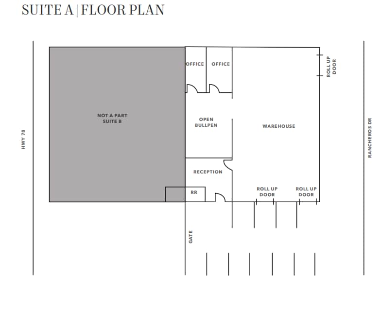 861 E Rancheros Dr, San Marcos, CA for lease Floor Plan- Image 1 of 1