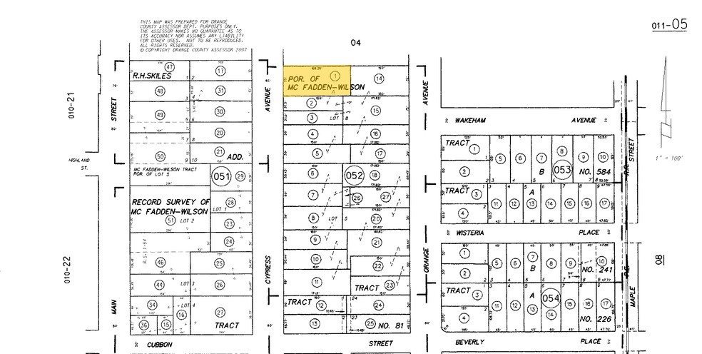 819 Cypress Ave, Santa Ana, CA for sale - Plat Map - Image 1 of 1