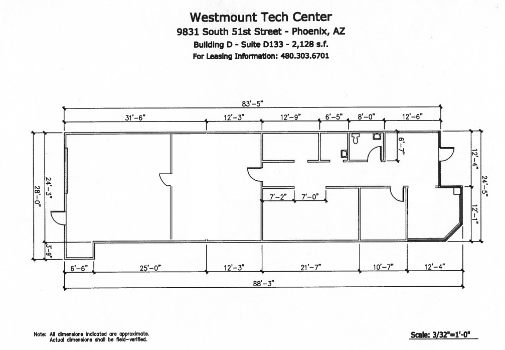 9831 S 51st St, Phoenix, AZ for lease Floor Plan- Image 1 of 1