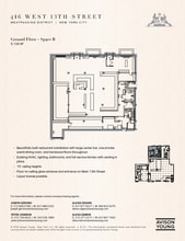 416 W 13th St, New York, NY for lease Floor Plan- Image 1 of 10