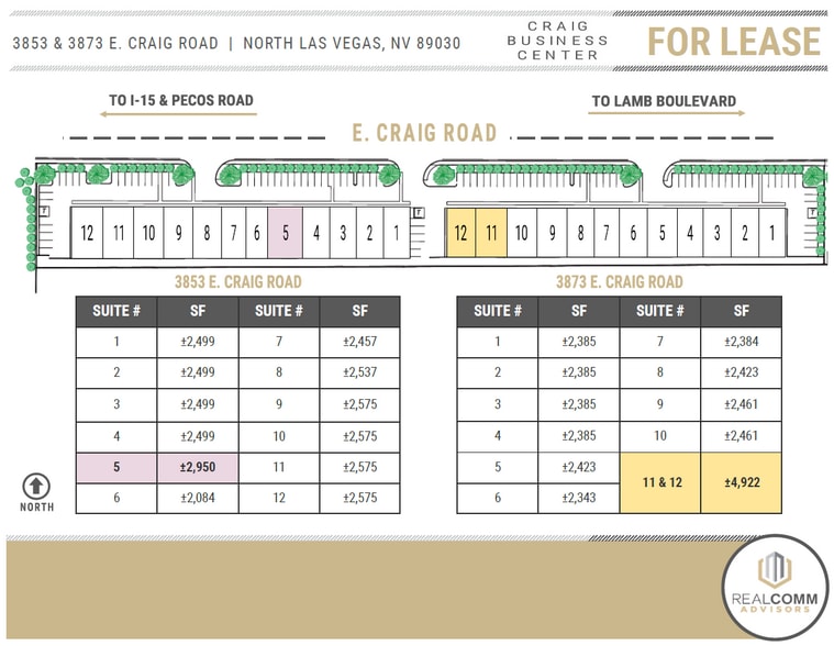 3853 E Craig Rd, North Las Vegas, NV for lease - Site Plan - Image 2 of 4