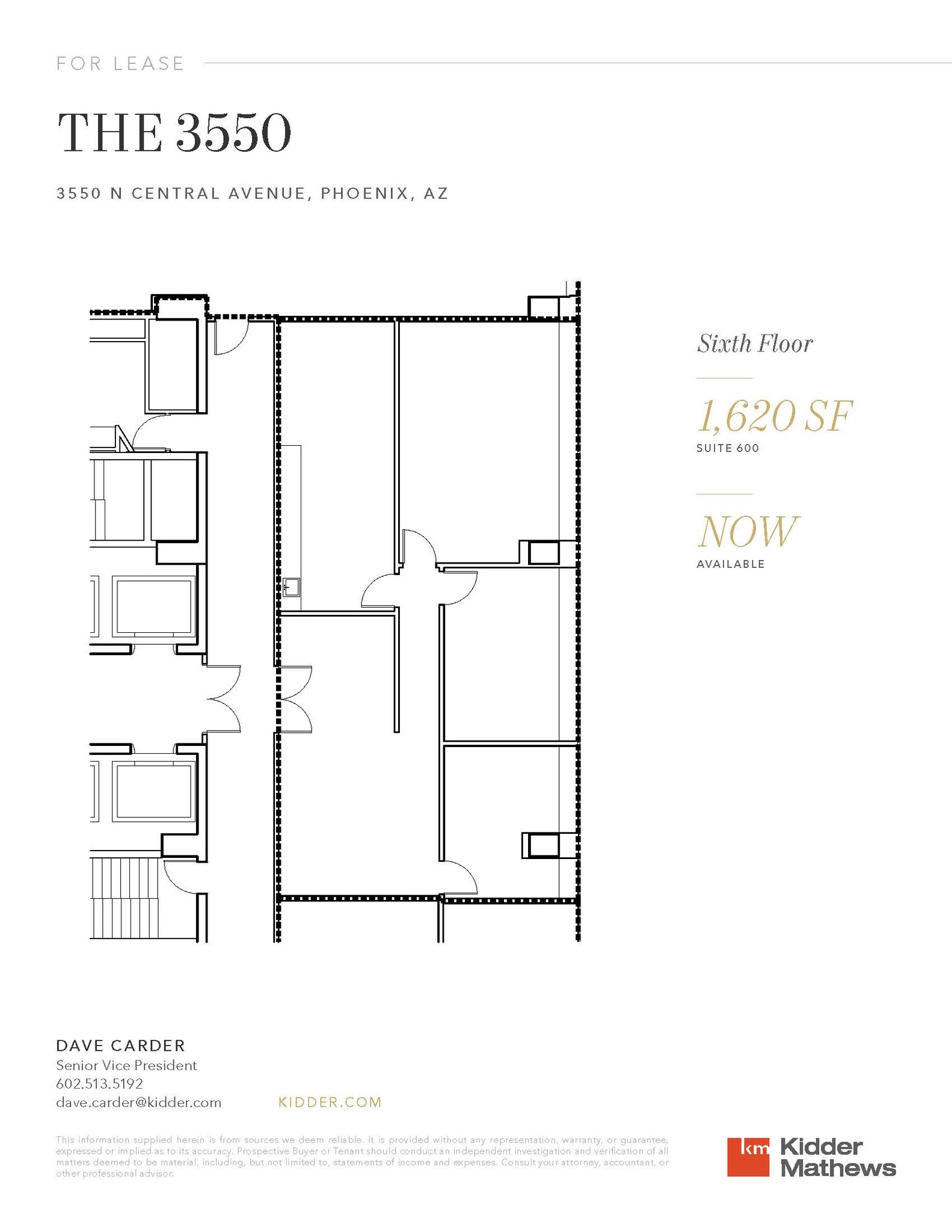 3550 N Central Ave, Phoenix, AZ for lease Floor Plan- Image 1 of 1