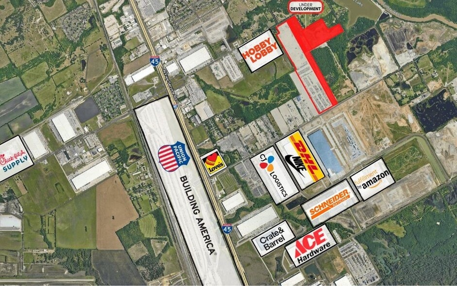 1600 Fulghum, Hutchins, TX for lease - Aerial - Image 2 of 2