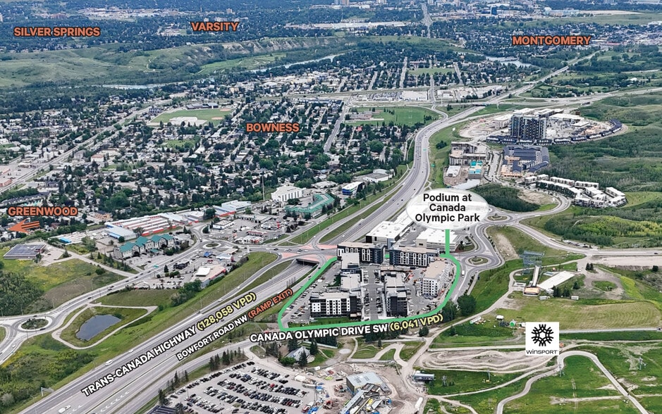 8620 Canada Olympic Dr SW, Calgary, AB for lease - Aerial - Image 1 of 1