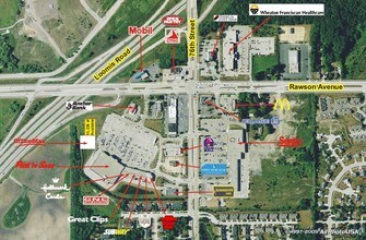 7201-7255 S 76th St, Franklin, WI - AERIAL  map view