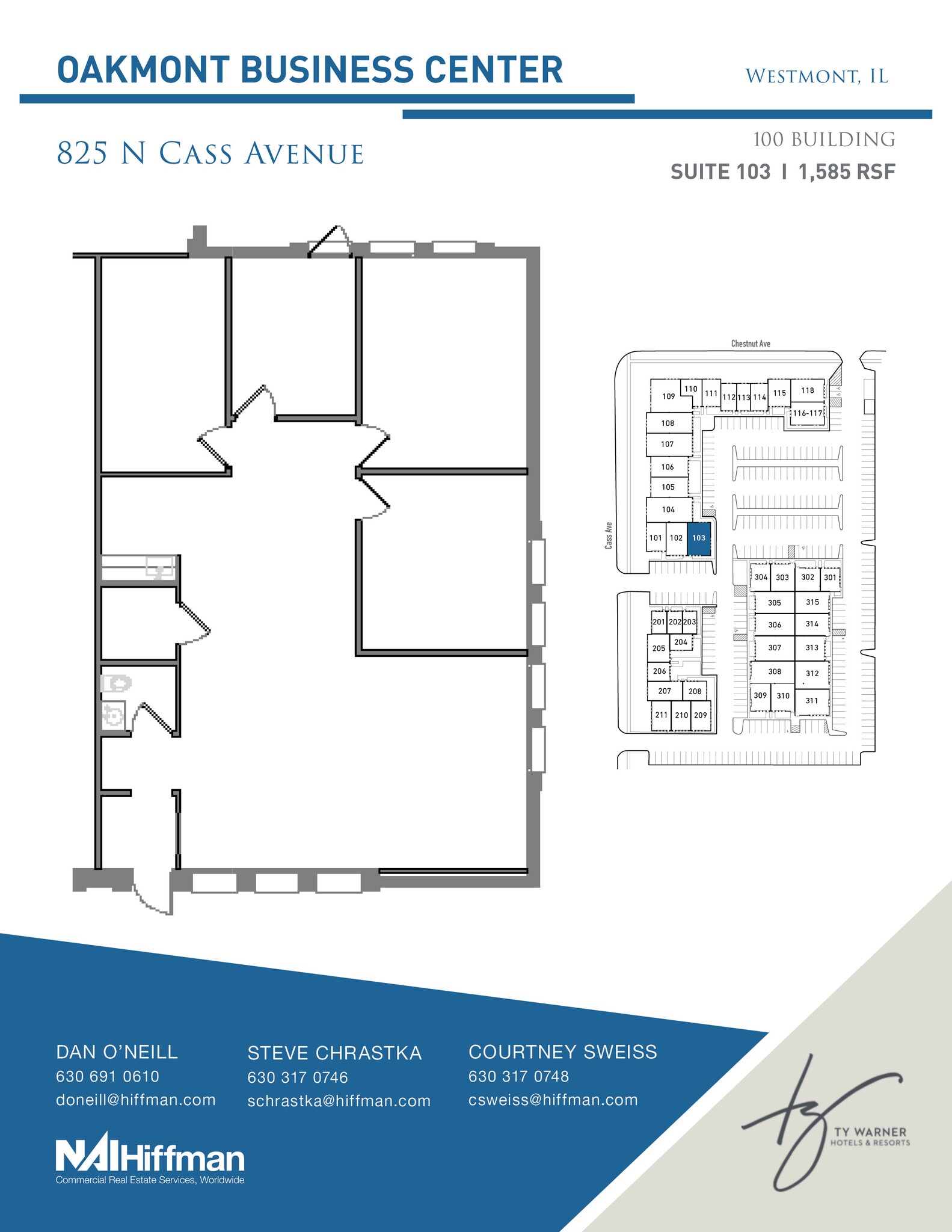 825 N Cass Ave, Westmont, IL for lease Floor Plan- Image 1 of 1