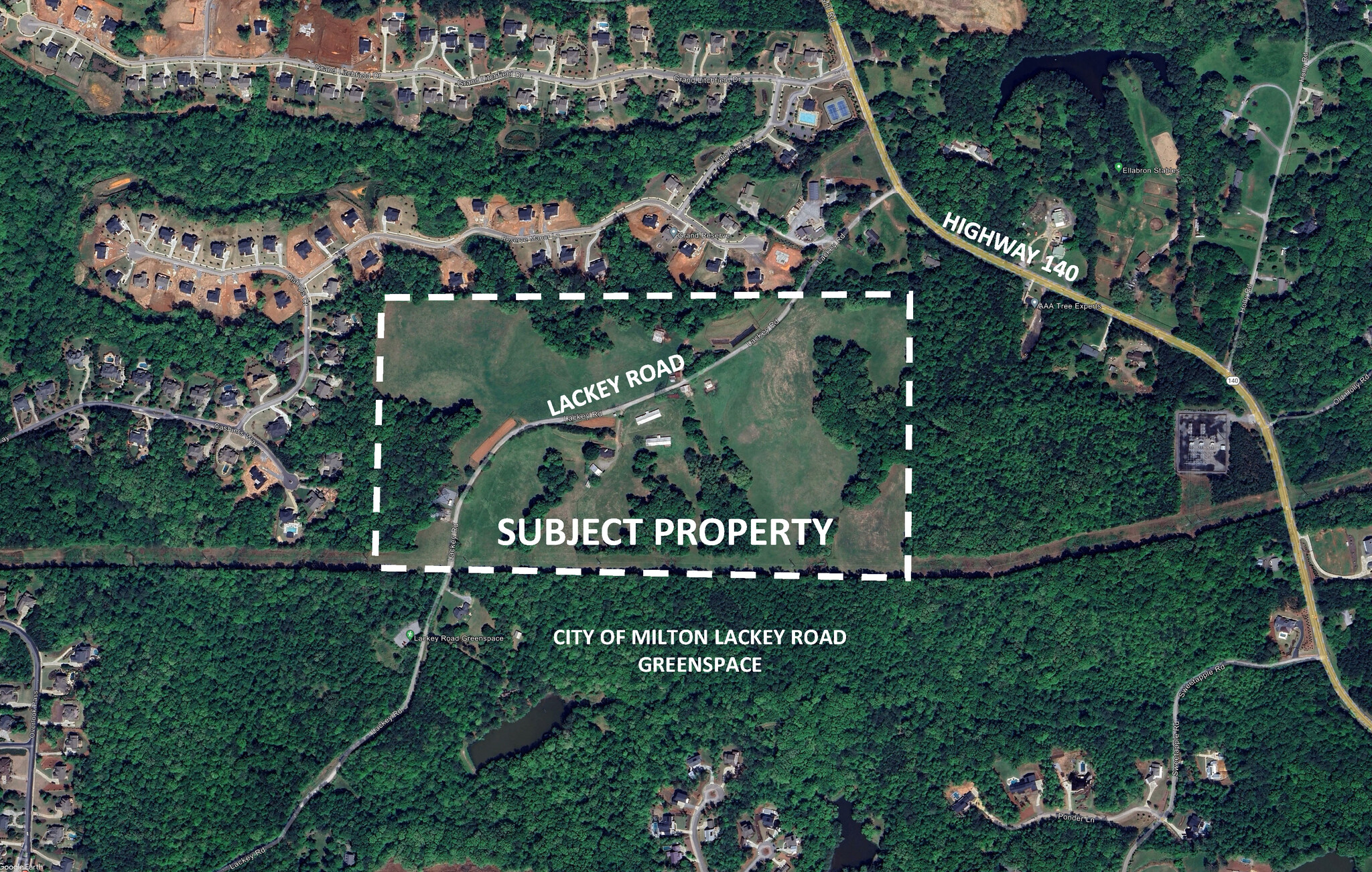 920 Lackey Rd, Roswell, GA for sale Aerial- Image 1 of 4