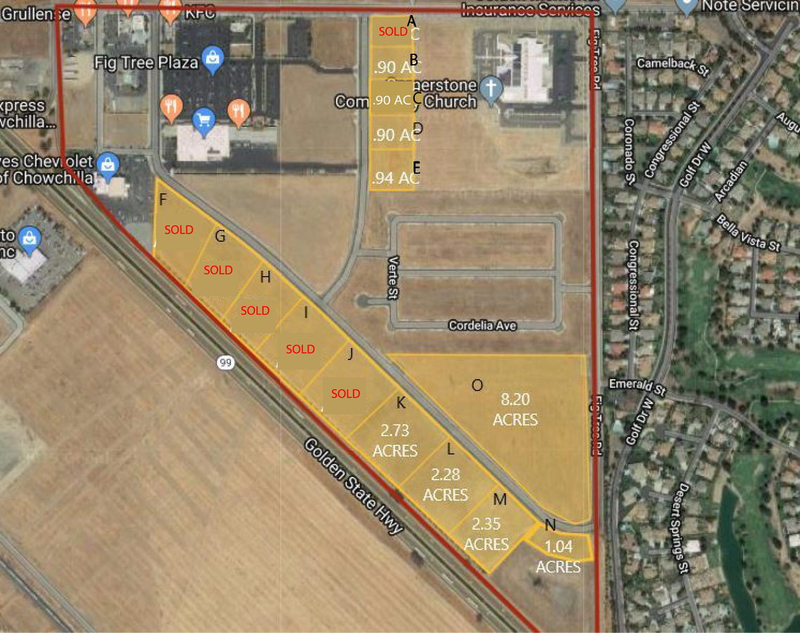 Montgomery Lake Way, Chowchilla, CA 93610 Lots B, C, D, E, K, L, M, N
