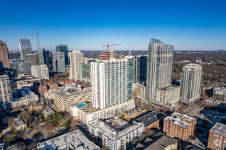 860 Peachtree St NE, Atlanta, GA - AERIAL map view