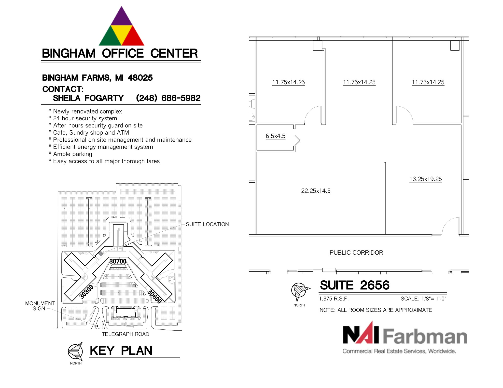 30600-30700 - 30800 Telegraph Rd, Bingham Farms, MI for lease Site Plan- Image 1 of 2