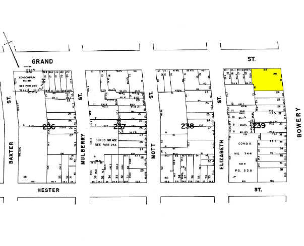 116-122 Bowery, New York, NY for sale Plat Map- Image 1 of 1