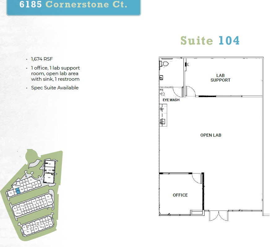 6185 Cornerstone Ct E, San Diego, CA for lease Floor Plan- Image 1 of 1