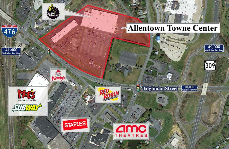 4701-4797 W Tilghman St, Allentown, PA for lease - Aerial - Image 1 of 2