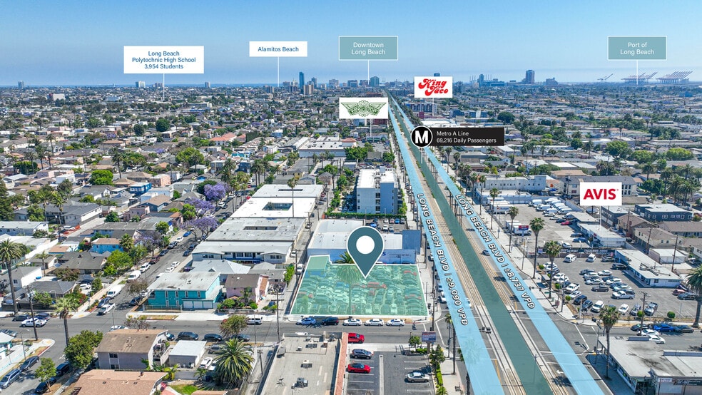 2180-2196 Long Beach Blvd, Long Beach, CA for sale - Aerial - Image 2 of 3