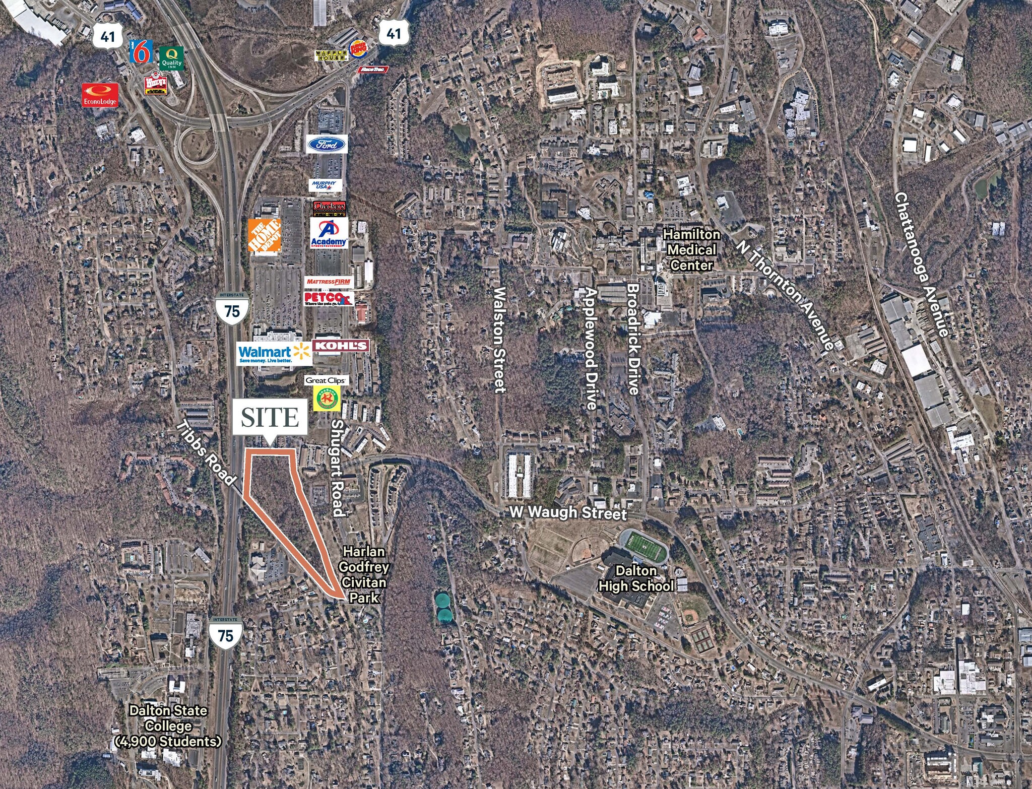 N Tibbs Rd, Dalton, GA for sale Aerial- Image 1 of 2