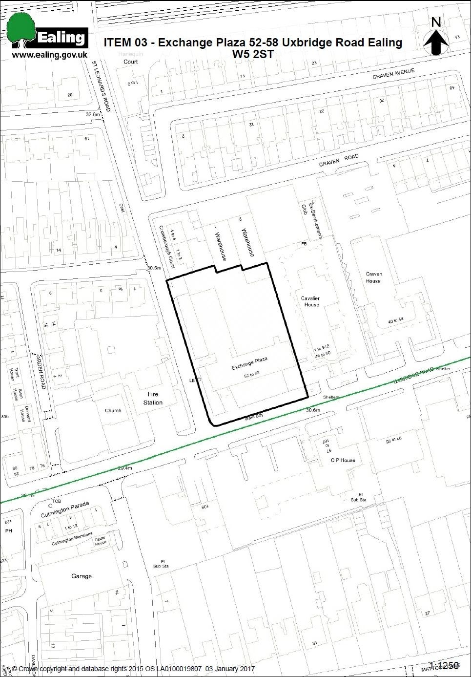 52 Uxbridge Rd, London for lease Site Plan- Image 1 of 1