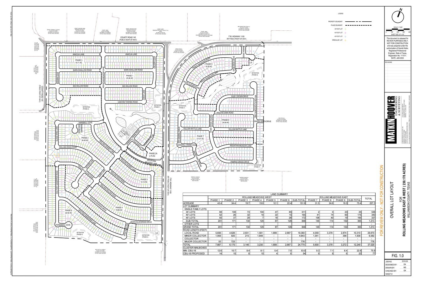 FM 1105, TX 78626 Rolling Meadows Subdivision 1,213