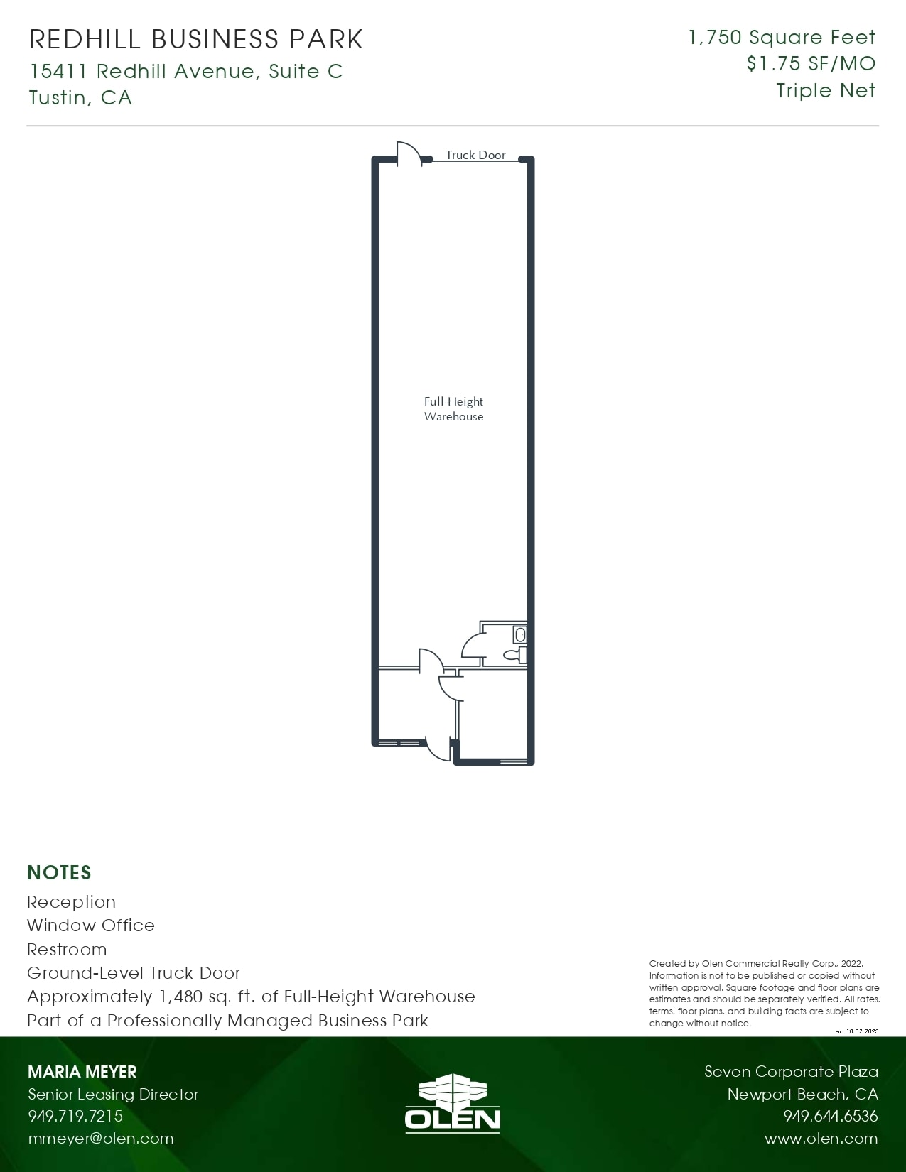 15441 Red Hill Ave, Tustin, CA for lease Floor Plan- Image 1 of 1
