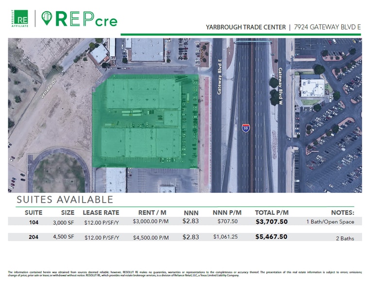 7924-7934 W Gateway Blvd, El Paso, TX for lease - Building Photo - Image 2 of 13