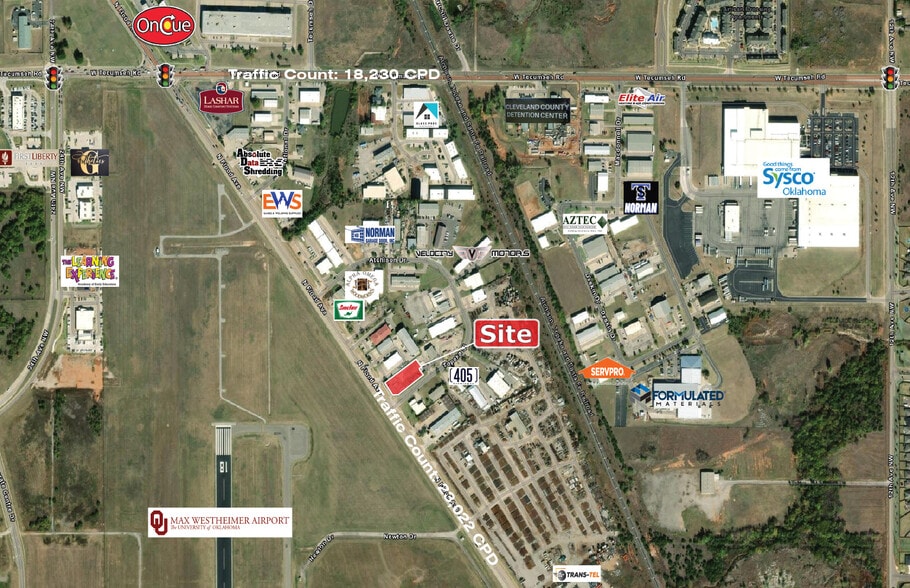 3201 Flood ave, Norman, OK for lease - Aerial - Image 2 of 2