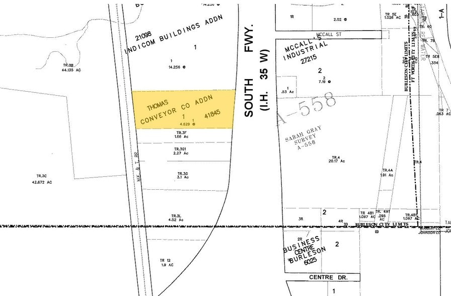 651 N Burleson Blvd, Burleson, TX for sale - Plat Map - Image 2 of 4