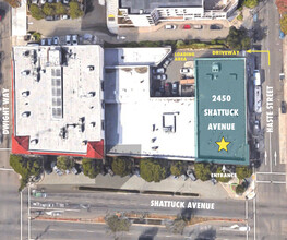 2450 Shattuck Ave, Berkeley, CA - aerial  map view