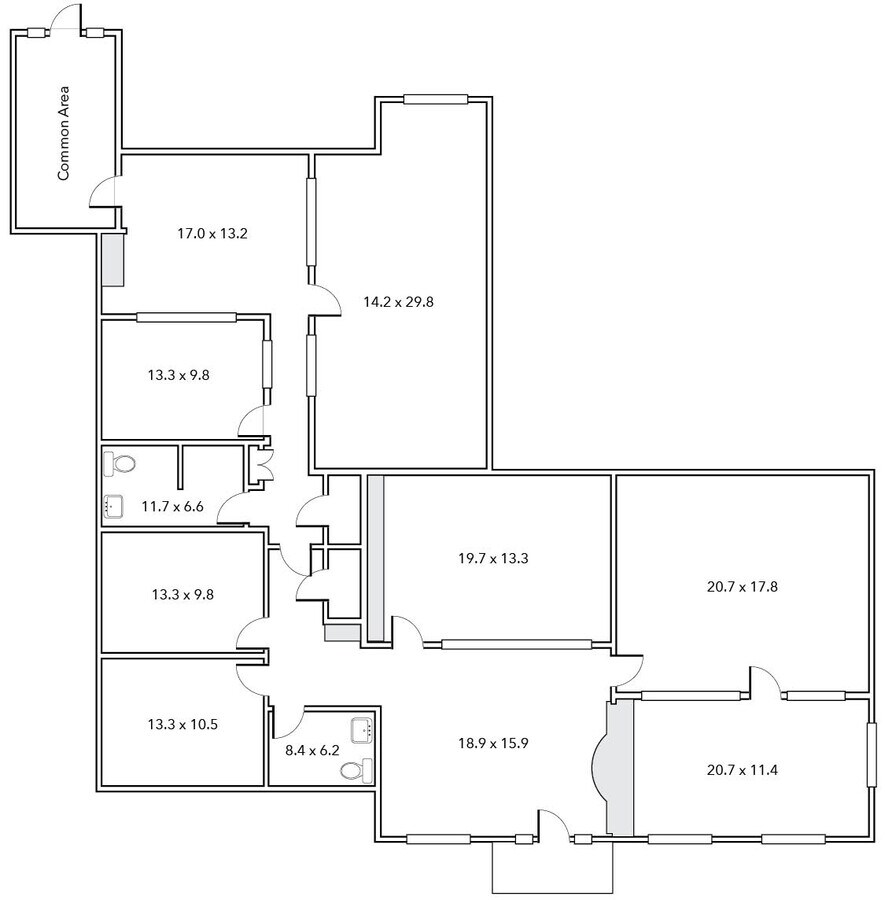 135 Parkway Office Ct, Cary, NC 27518 - Unit 105-106 - - Floor Plan - Image 1 of 10