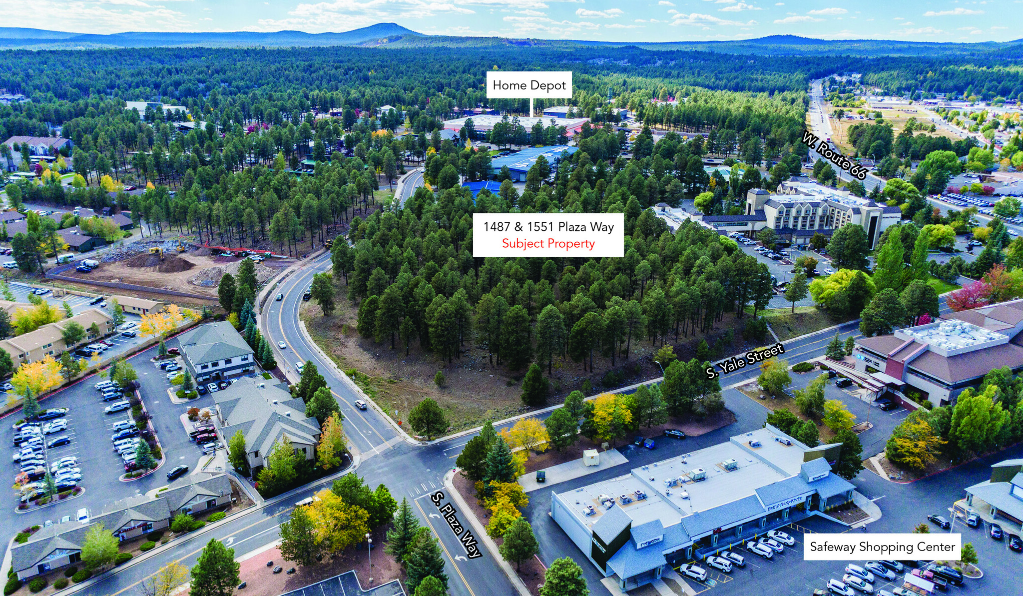 1487-1551 S Plaza Way, Flagstaff, AZ for sale Aerial- Image 1 of 6