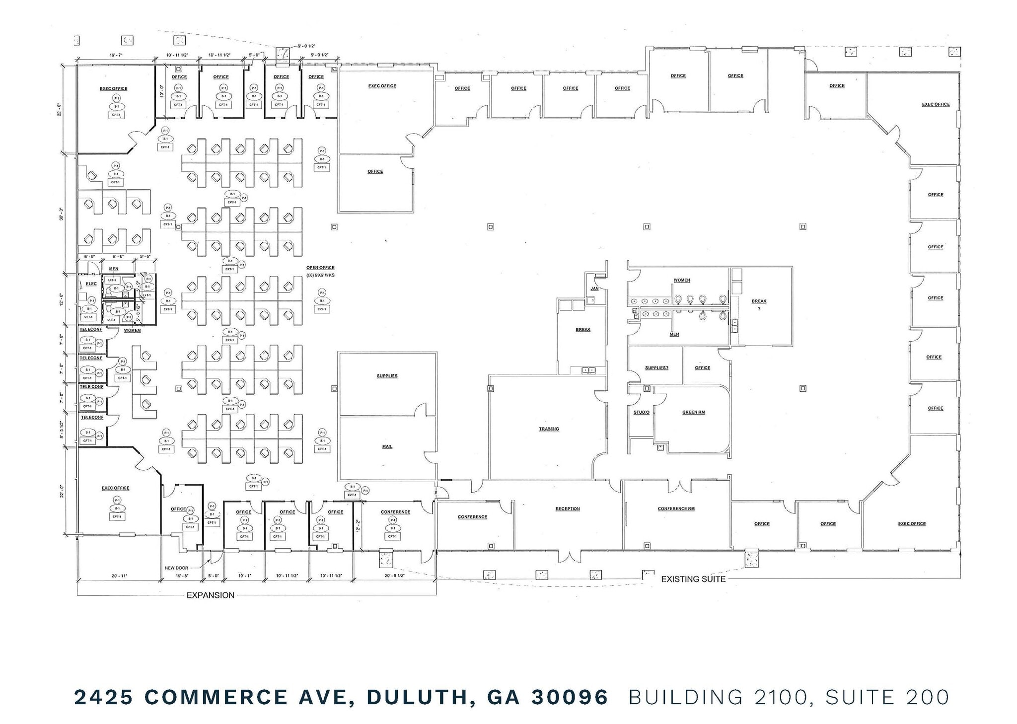 2435 Commerce Ave, Duluth, GA for lease Floor Plan- Image 1 of 3