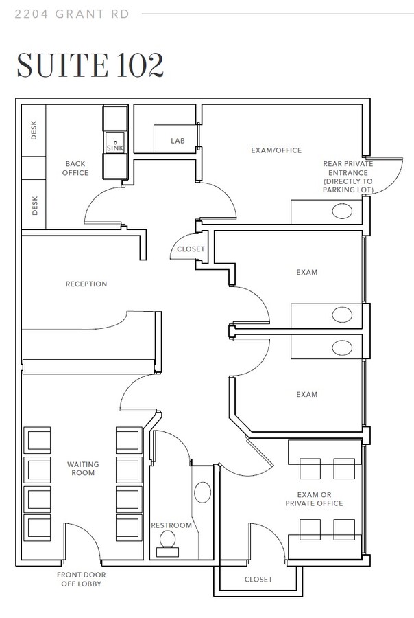 2204 Grant Rd, Mountain View, CA 94040 - Unit 102 -  - Floor Plan - Image 1 of 1